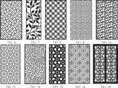 Cnc Jali Cutting Pattern Collection Free Vector, Free Vectors File