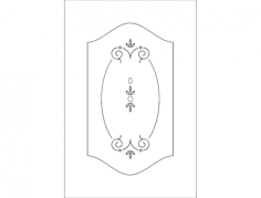 Door Design Flower Free DXF File, Free Vectors File