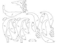 Humpback 3D Puzzle Free DXF File, Free Vectors File