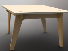 Simple Table Laser Cut Free DXF File, Free Vectors File