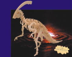 Parasaurolophus 3D Puzzle Free DXF File, Free Vectors File