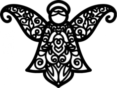 Angel Pattern Free DXF File, Free Vectors File
