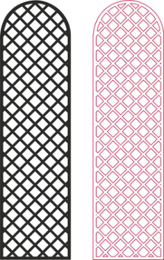 Lattice Privacy Screen Pattern Free DXF File, Free Vectors File