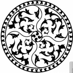 узоры круглые трафарет Free DXF File, Free Vectors File