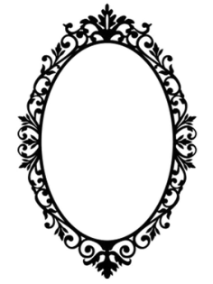 Ornate Oval Frame Wall Sticker / Wall Decals Free DXF File, Free Vectors File