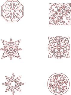 Moroccan Seamless Patterns Free DXF File, Free Vectors File