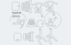 3D Chair Free DXF File, Free Vectors File