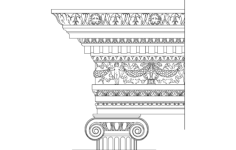 Ionic Order – Ancient Greek Architectural Orders Free DXF File, Free Vectors File