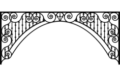 Ironwork Arch Free DXF File, Free Vectors File