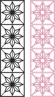 Star Pattern Vector Free DXF File, Free Vectors File