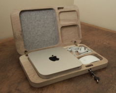 Oak Mac Mini Case Free DXF File, Free Vectors File