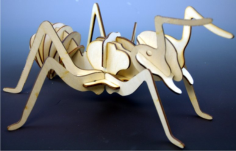 Ant Wood Insect 3D Puzzle Free DXF File, Free Vectors File