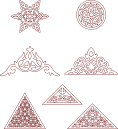 Moroccan Pattern Eastern Traditional Style Free DXF File, Free Vectors File