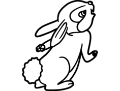 Rabbit Free DXF File, Free Vectors File