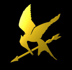 Hunger Games Mockingbird Pin Free DXF File, Free Vectors File