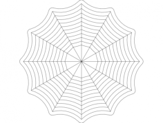 Spider Web 8×8 Free DXF File, Free Vectors File