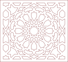 Arabic Art Design Pattern Free DXF File, Free Vectors File