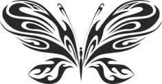 Tribal Butterfly Vector Art 20 Free DXF File, Free Vectors File