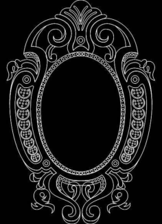 Mirror Frame 0554 Free DXF File, Free Vectors File