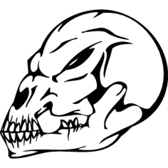 Skull 019 Free DXF File, Free Vectors File