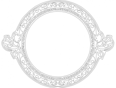Cool Circle Frame Free DXF File, Free Vectors File