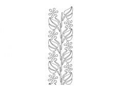 Pattern Floral Free DXF File, Free Vectors File