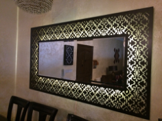 Decorative Framed Mirror Large Free DXF File, Free Vectors File