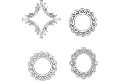 Multiple Mirror Frame Designs Free DXF File, Free Vectors File