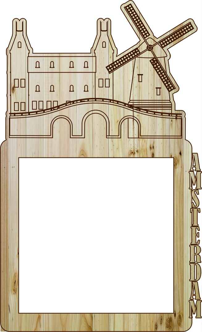 Laser Cut Photo Frame Amsterdam Free DXF File Free Vectors
