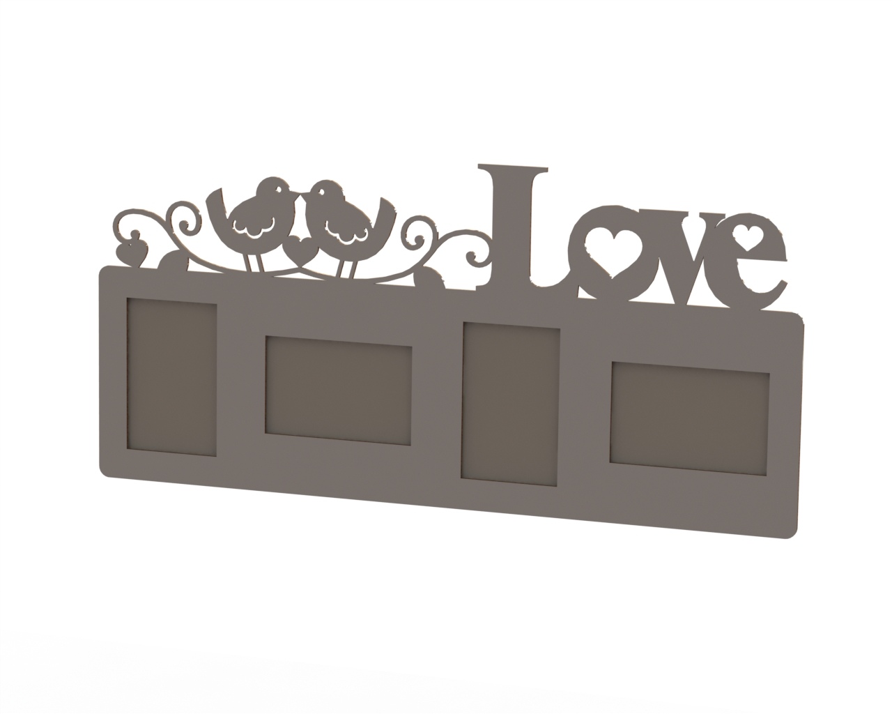 Love Frame Laser Cut Free DXF File Free Vectors