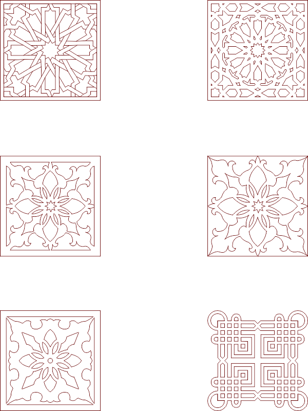 Moroccan Pattern Vector Art Free DXF File Free Vectors