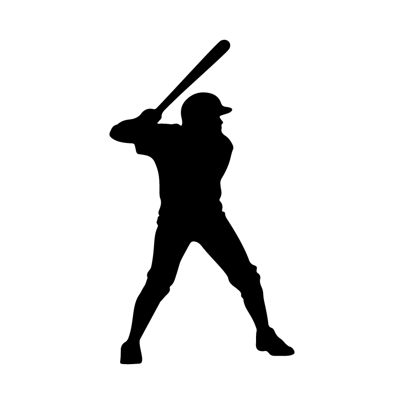 Baseball Player Silhouette Free DXF File Free Vectors