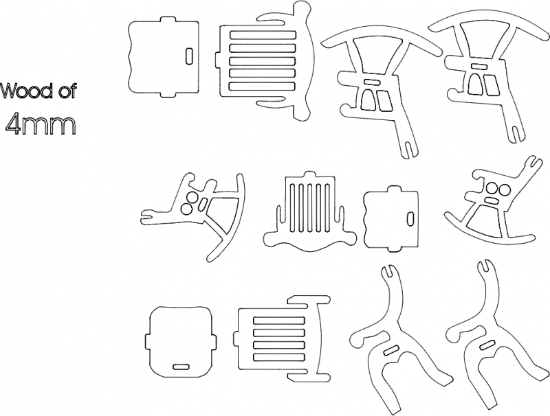 3 Chairs Free DXF File Free Vectors