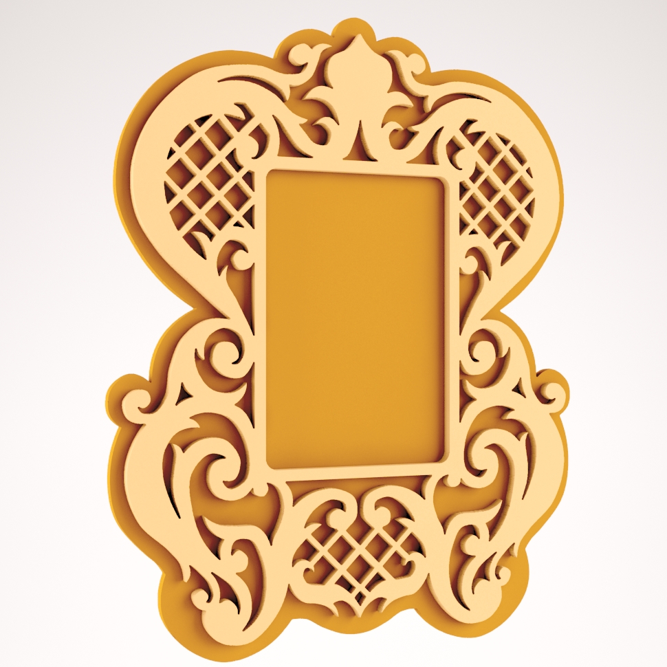 Decorative Mirror Frame Free DXF File Free Vectors