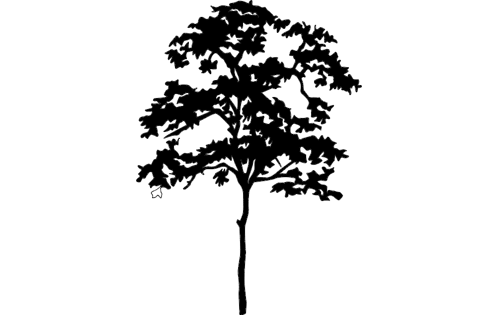 Tree Silhouette Free DXF File Free Vectors
