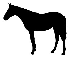 Horse Standing Silhouette Free DXF File Free Vectors