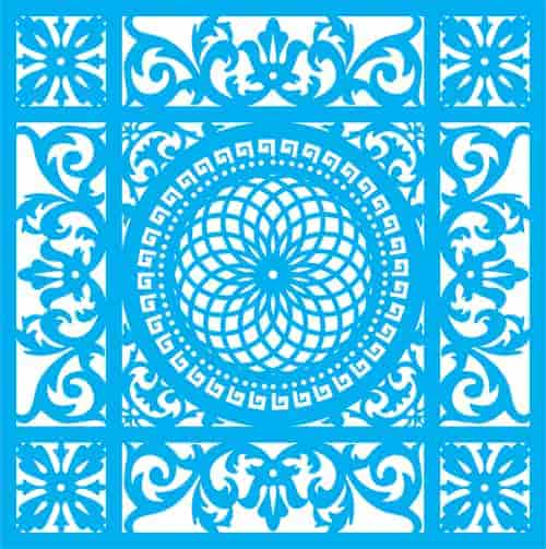 Seamless Blue Damask Pattern Free Vector Free Vectors