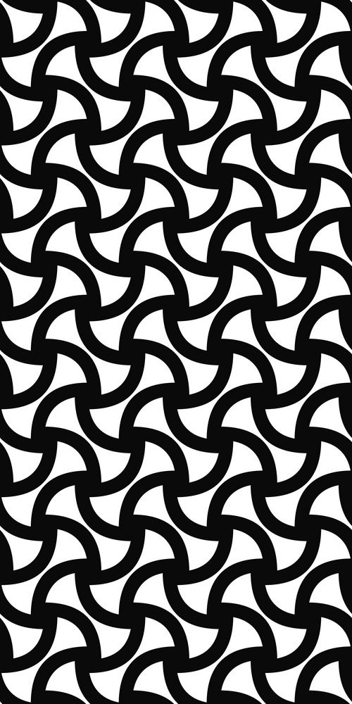 Monochrome Seamless Curved Shape Pattern Free DXF File Free Vectors