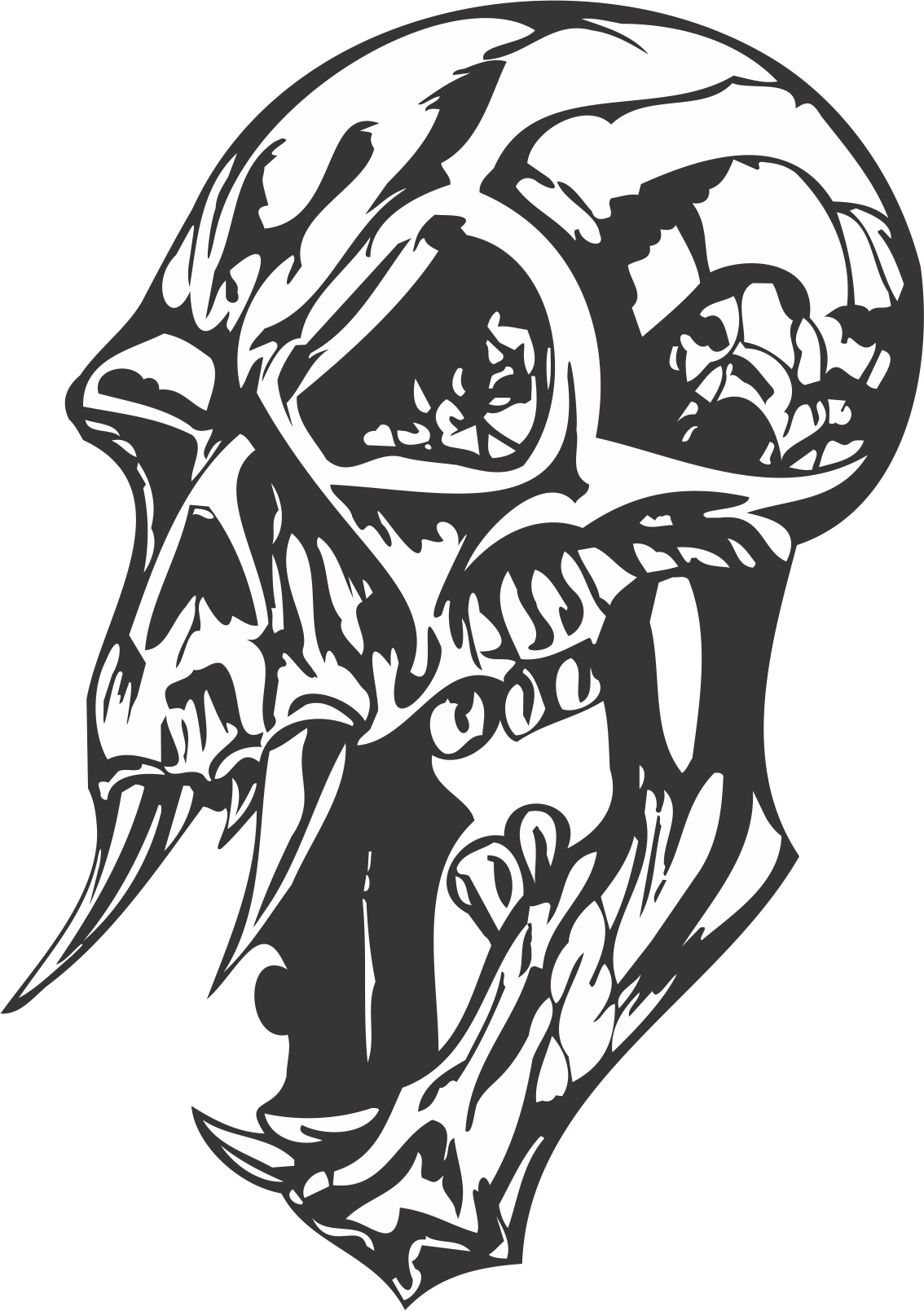 Skulls Cut Free DXF File Free Vectors