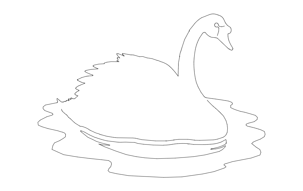 Swan On Water Free DXF File Free Vectors