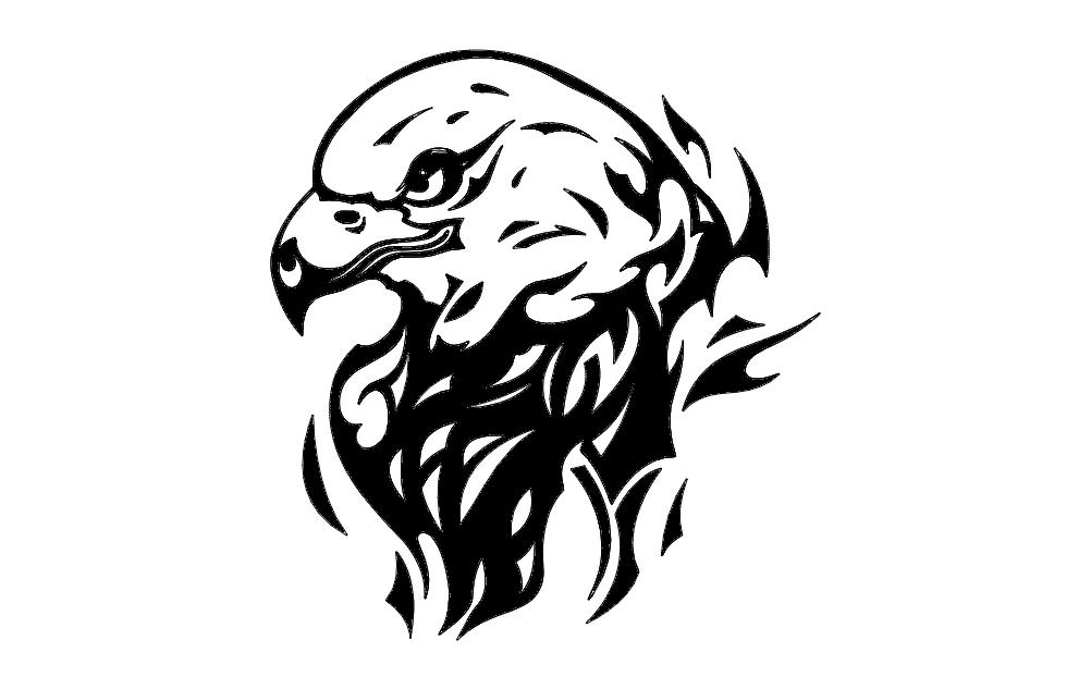 Eagle Flame Free DXF File Free Vectors