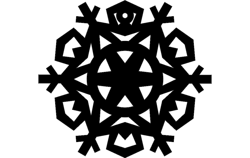 Design Snowflake 8 Free DXF File Free Vectors