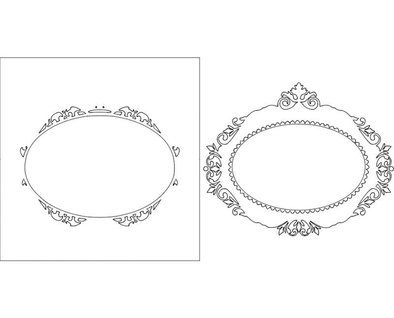 Mirror Frame 05 Free DXF File Free Vectors