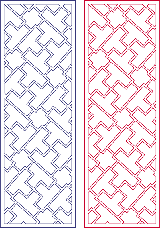Vector Modern Abstract Geometry Tetris Pattern Free DXF File Free Vectors