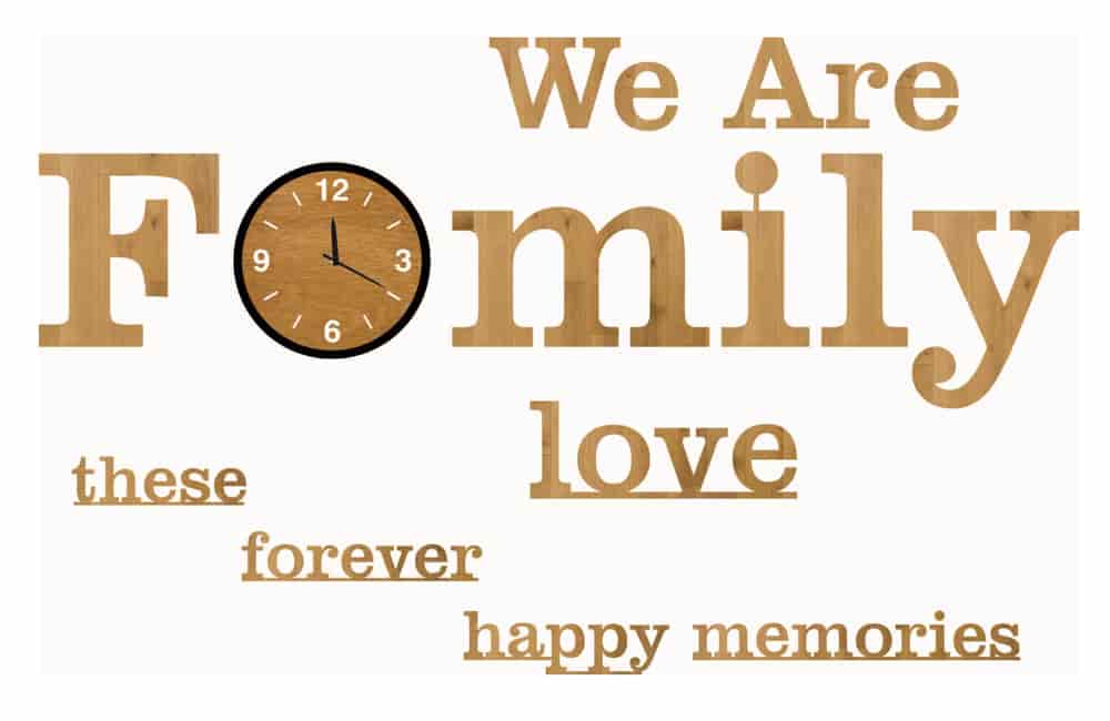 We Are Family Wall Clock Free Vector Free Vectors
