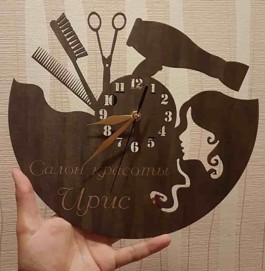 Hairdresser Barber Salon Decorative Clock Free Vector Free Vectors