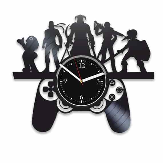 Gamer Style vinyl Wall Clock Free Vector Free Vectors