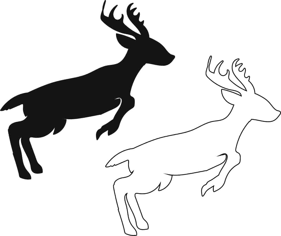 Running Deer Silhouette Free Vector Free Vectors