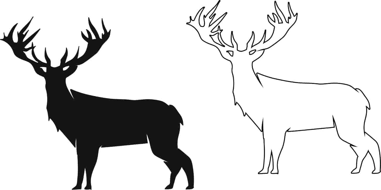 Retro Deer Silhouette Free Vector Free Vectors