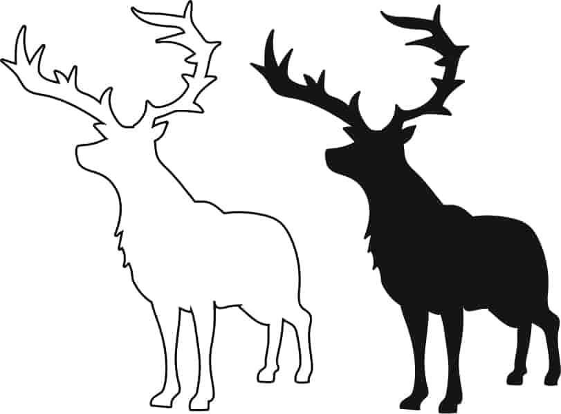 Deer Silhouette Drawing Free Vector Free Vectors